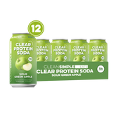Clear Protein Soda: Sour Green Apple (12 Oz. | 12 Pack)