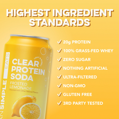 Clear Protein Soda: Frosted Lemonade (16 Oz. | 12 Pack)