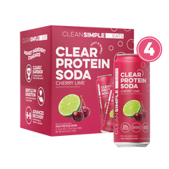 Clear Protein Soda: Cherry Lime (16 Oz. | 4 Pack)
