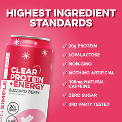 Clear Protein + Energy: Blizzard Berry (12 Pack)