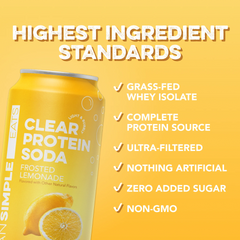 Clear Protein Soda: Frosted Lemonade (16 Oz. | 4 Pack)