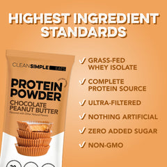 Protein Powder: Chocolate Peanut Butter (10 Single Serving Stick Packs)