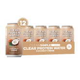 Clear Protein Water: Coconut Créme (12 Oz. | 12 Pack)