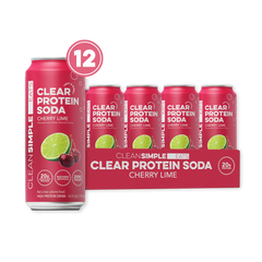 Clear Protein Soda: Cherry Lime (16 Oz. | 12 Pack)