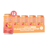 Clear Protein Water: Peach Mango Créme (12 Oz. | 12 Pack)