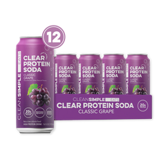 Clear Protein Soda: Grape Ice Pop (16 Oz. | 12 Pack)