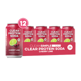 Clear Protein Soda: Cherry Lime (12 Oz. | 12 Pack)
