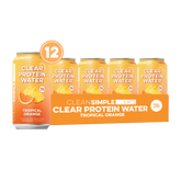 Clear Protein Water: Tropical Orange (12 Oz. | 12 Pack)