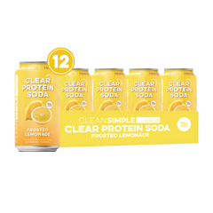 Clear Protein Soda: Frosted Lemonade (12 Oz. | 12 Pack)