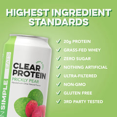 Clear Protein Water: Prickly Pear (16 Oz. | 12 Pack)