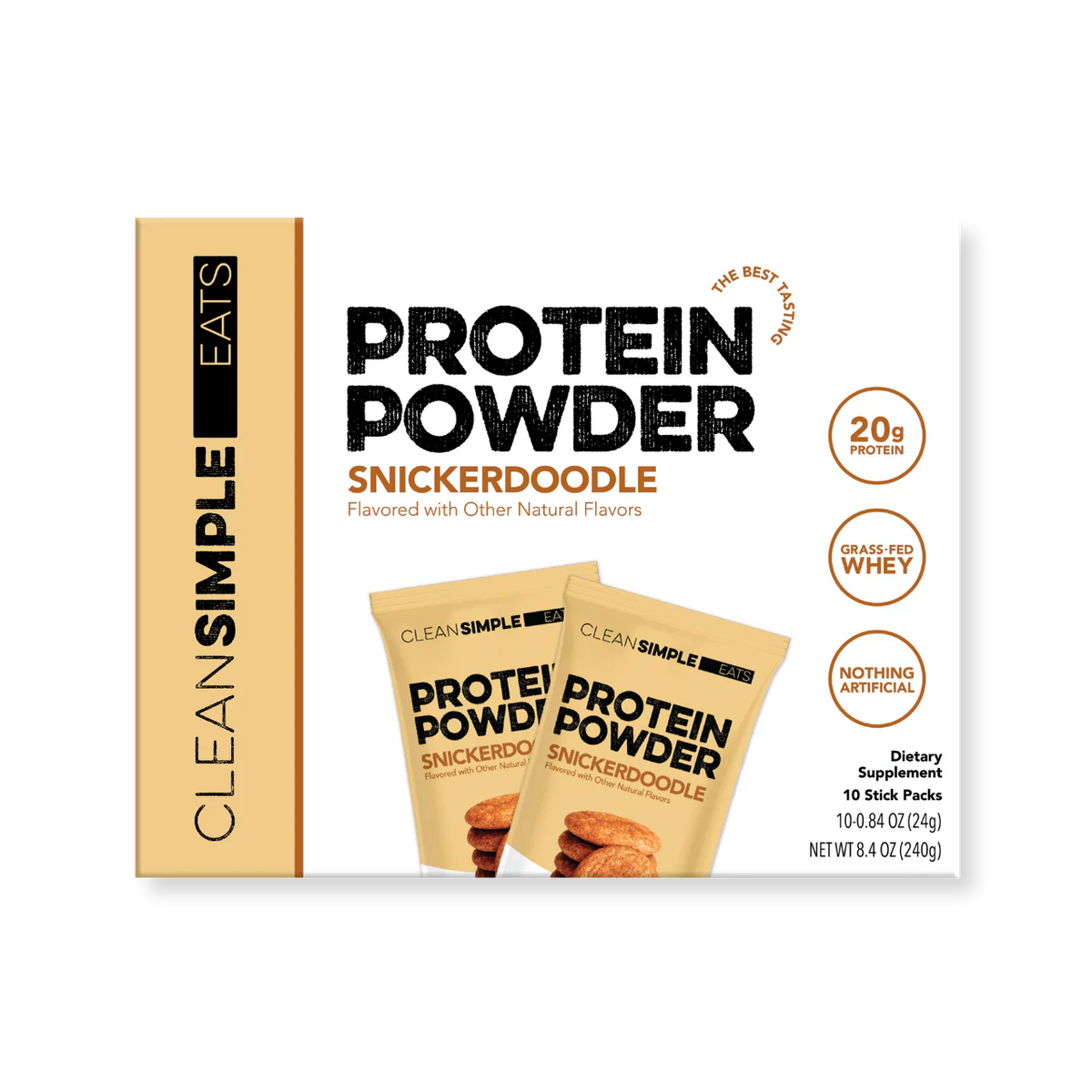 Protein Powder: Snickerdoodle (10 Single Serving Stick Packs)