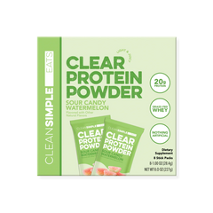 Clear Protein Powder: Sour Candy Watermelon (8 Single Serving Stick Packs)