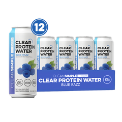 Clear Protein Water: Blue Razz (16 Oz. | 12 Pack)