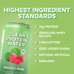 Clear Protein Water: Prickly Pear (12 Oz. | 12 Pack)