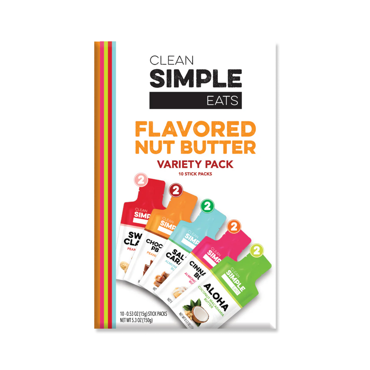 Nut Butter: Butter Variety (10 Single Serving Stick Packs)