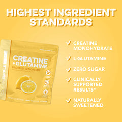 Creatine + Glutamine: Frosted Lemonade (30 Serving Bag)