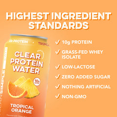 Clear Protein Water: Tropical Orange (12 Oz. | 12 Pack)
