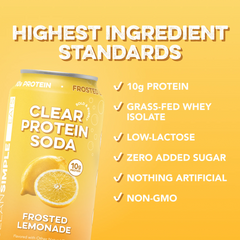Clear Protein Soda: Frosted Lemonade (12 Oz. | 12 Pack)